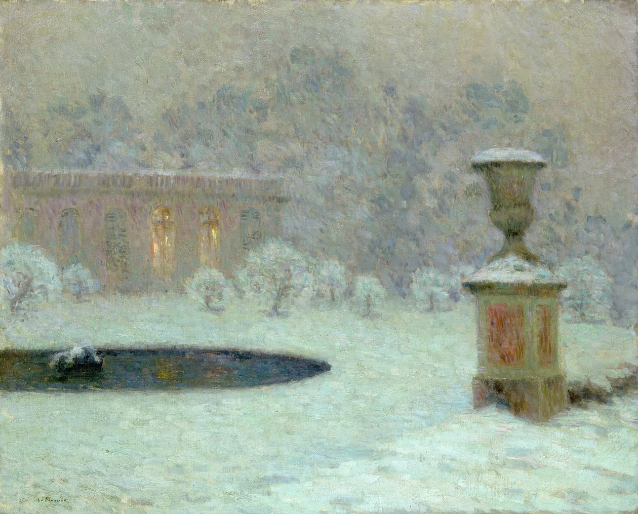 Henri Le Sidaner - 126, Il Trianon sotto la neve, c.1905